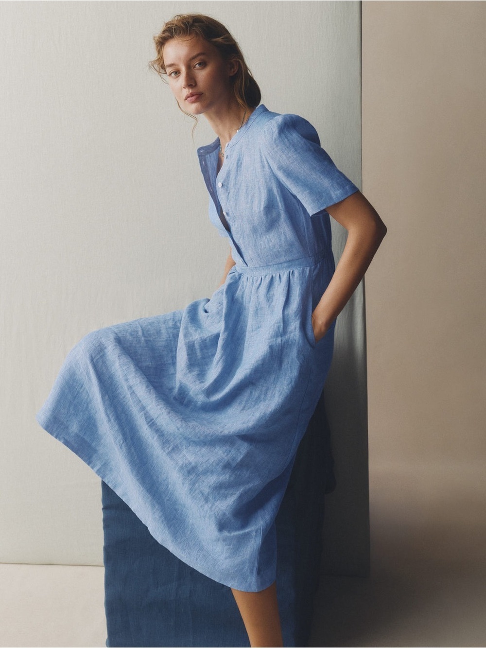 Ivy Midikleid aus Leinen - Picture 3 of 8